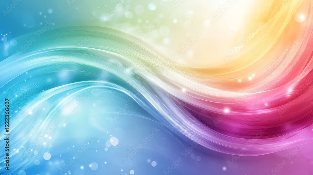 Aufkleber abstract vector background with smooth shiny waves
