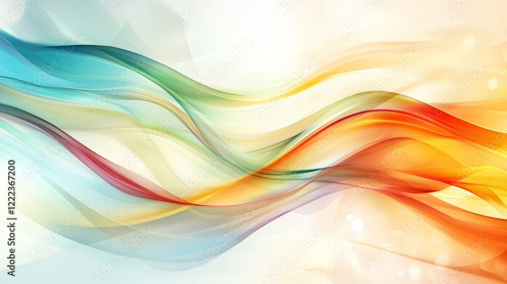 Aufkleber abstract vector background with smooth shiny waves