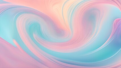Obraz premium Abstract pastel swirls background with soft pink and blue color gradients.