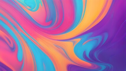 Obraz premium Abstract swirling vibrant pink, orange, purple, and teal marble texture background.