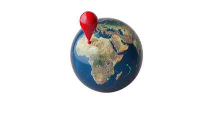 Detailed World Map with Location Pin