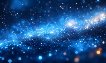 Blue background, bubbles floating in the air, vector illustration style, Generative AI