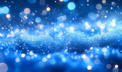 Blue background, bubbles floating in the air, vector illustration style, Generative AI