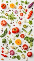 Vibrant Veggie Medley: A Colorful Arrangement of Fresh Produce for a Healthy Lifestyle