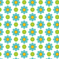 seamless pattern with camomiles