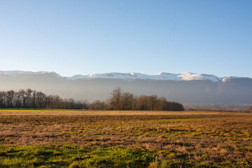 la chaine du Jura depuis le pays de Gex, France