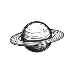 saturn planet illustration © HardWork