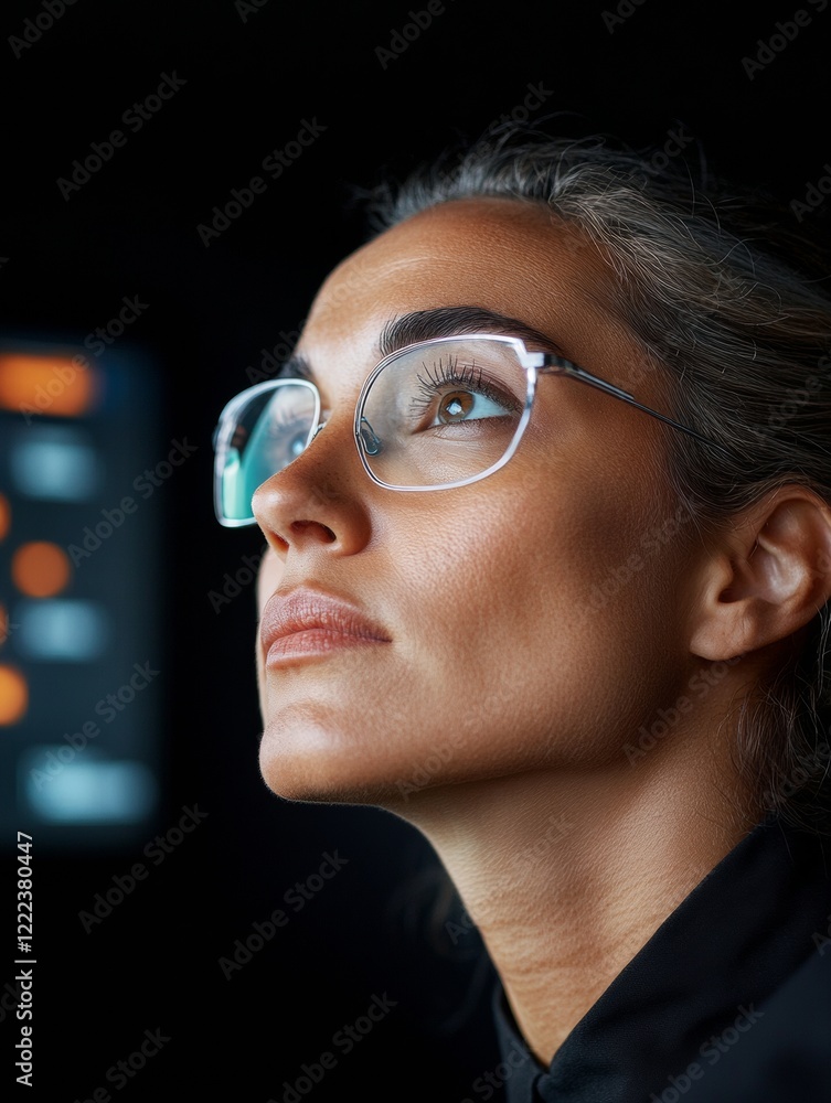Poster Contemporary Glass Elements in Urban Emergency Operations Professional Night Shift with Transparent Displays for Advanced Crisis Management - Diverse Workforce and Cutting-Edge Tech Integration