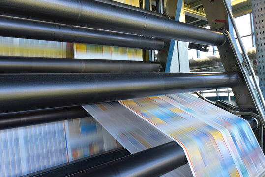 Printing machine in a printing shop