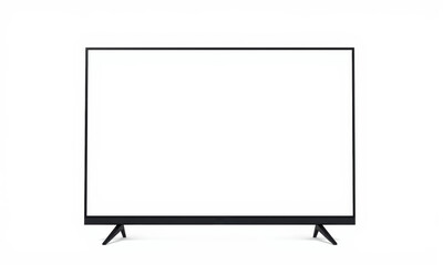 modern television mockup with sleek design and blank screen, perfect for showcasing content or advertisements. Ideal for digital presentations and marketing materials