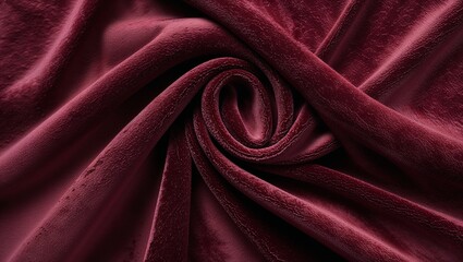 Fototapeta premium Deep Burgundy Velvet Swirl Texture