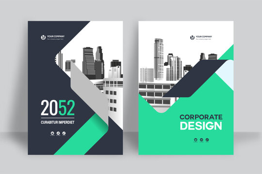 City Background Business Book Cover Design Template