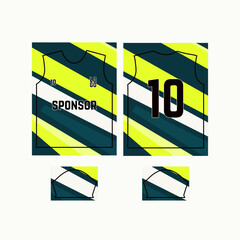jersey design template with abstract pattern of slanted yellow lines