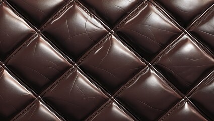 Fototapeta premium Quilted Chocolate Leather Texture