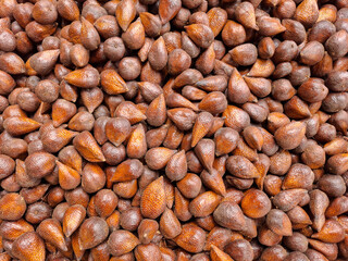 A pile of salak fruit in Indonesia is known as salak