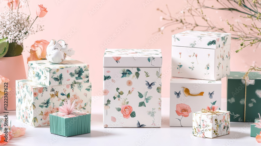 Poster white empty open slide box with ribbon puller. realistic vector illustration set of drawer shape car