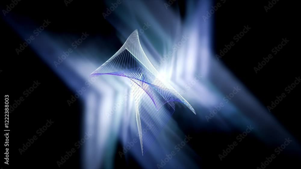 Aufkleber abstract glowing lines moving on black background and alpha channel. elemen for components to techno