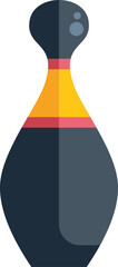 Simple vector illustration of a bowling pin, isolated on a white background, perfect for sports or gaming related designs