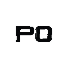 PO monogram logo design letter text name symbol monochrome logotype alphabet character simple logo