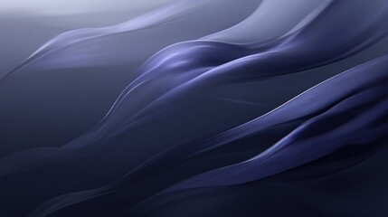 Obraz premium Dark blue fabric softly undulates with elegant texture and gradients in low light