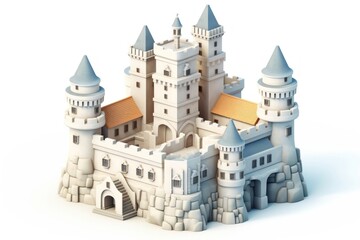 Fototapeta premium Castle architecture building toy.