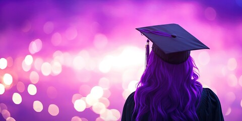 graduation - fashionable young woman student graduating from school with an academic education