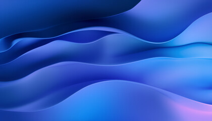 Fluid Blue Waves Create a Tranquil Abstract Background