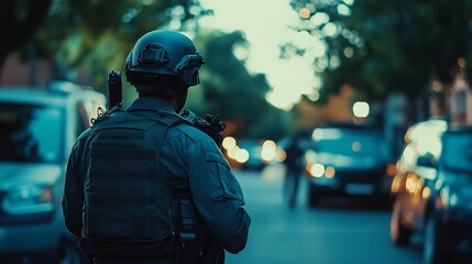 Vibrant portrayal of surveillance technology undercover law enforcement operations showcasing intelligencegathering techniques crime prevention strategies countercriminal tactics used investigations