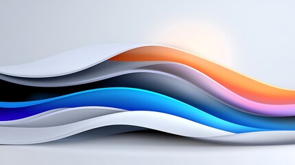 Abstract Colorful Wave Background Design