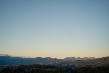 夕方の日本の風景