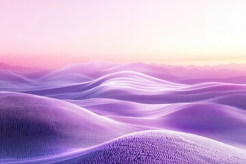 abstract digital landscape of flowing binary code, ethereal lilac and purple gradient, cyberpunk aesthetic, matrix-style composition