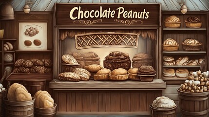 National Chocolate Covered Peanuts Day, illustration