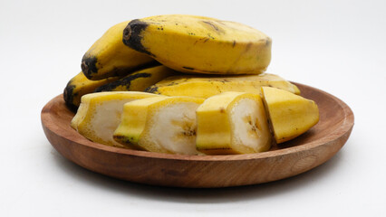 fresh banana isolated on white background