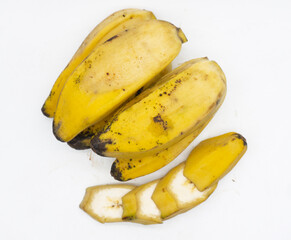 fresh banana isolated on white background