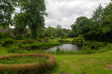 Garden of monumental building Coopersburg, Akkrum, Friesland, Netherlands