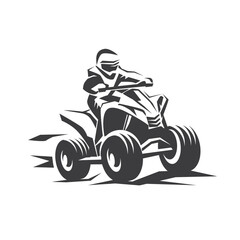 ATV, stylized symbol, quad bike, extreme sport concept © lapencia