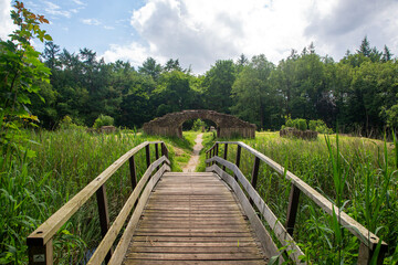 Ruins of 12th century motte castle Kuinre, Flevoland, Netherlands