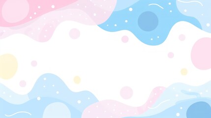 Pastel Wave Abstract Background Design: A Serene and Colorful Illustration