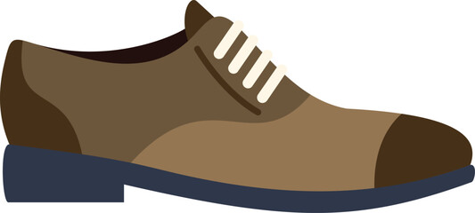 Side view of a brown leather and suede dress shoe with laces, showcasing a classic and stylish footwear option