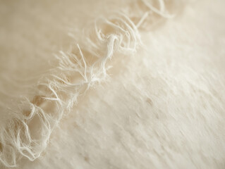 Close-up of a torn paper edge, capturing the rough, fibrous border and subtle variations in thickness. The tones are creamy white, with fine details illuminated by soft side lighting