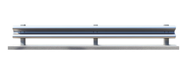 Guardrail isolated on a transparent background, cut out