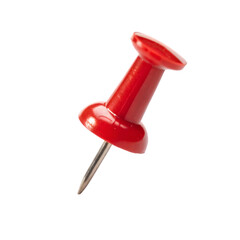 red push pin isolated on transparent background