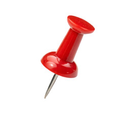 red push pin isolated on transparent background