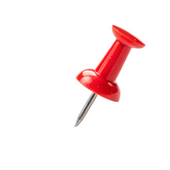red push pin isolated on transparent background