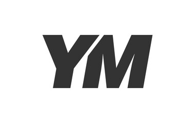YM Techno Editable Font Logo For Corporate Branding. Bold, Futuristic Design With Unique Typographic Ideas. Minimal Custom Type And Dynamic Letter