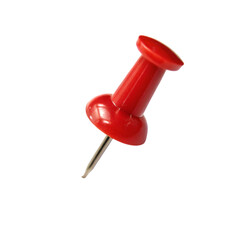 red push pin isolated on transparent background