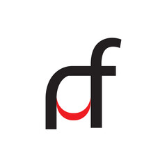 AF letter with smile logo design vector