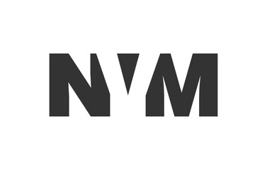 NVM logo design. Initial letter N V M bold font style for tech startups, consulting, corporate branding. Creative company name, headlines typography identity, trendy logotype.