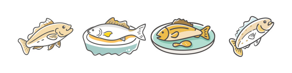 cod icon, cod vector illustration-simple illustration of cod, perfect for cod logos and icons