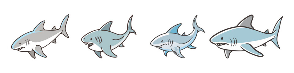 bull shark icon, bull shark vector illustration-simple illustration of bull shark, perfect for bull shark logos and icons